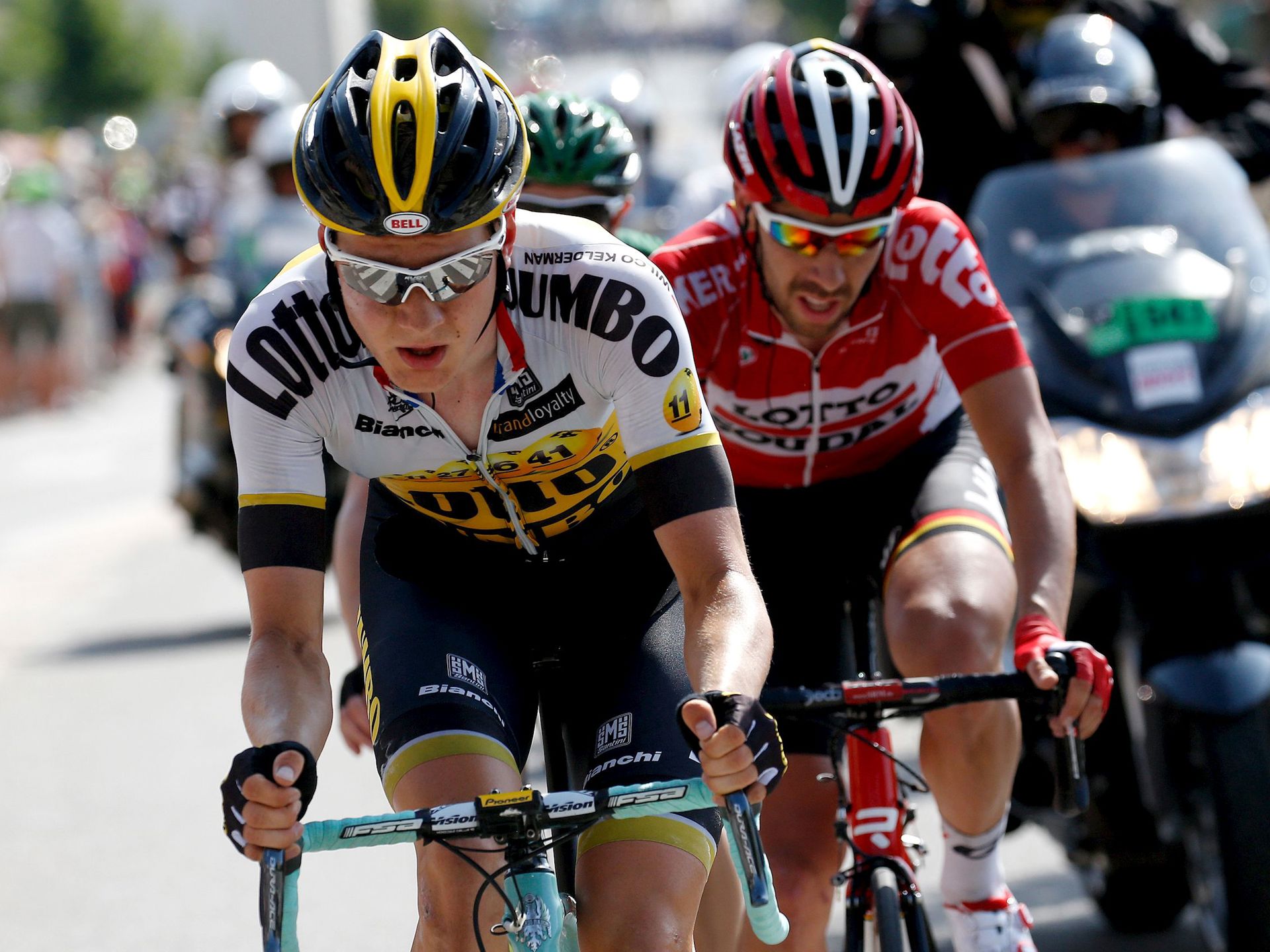 Wilco Kelderman en Thomas de Gendt TdF 2015 et13 GettyImages Doug Pensinger 481096706.jpg