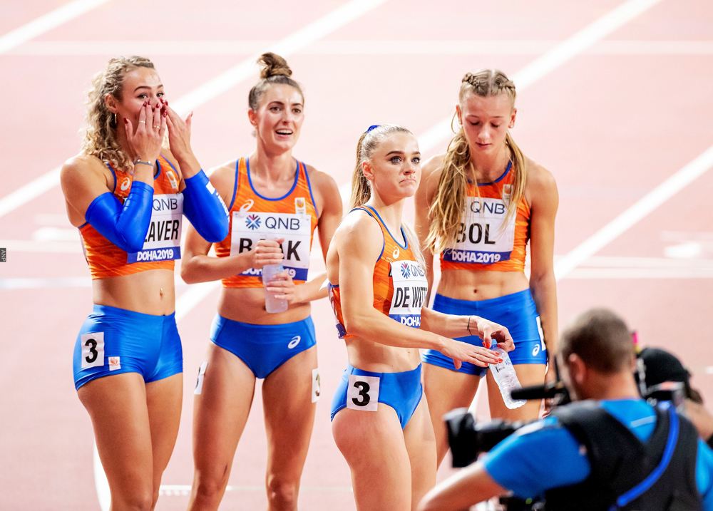 Estafettevrouwen WK 2019 Klaver Baak De Witte Bol ANP