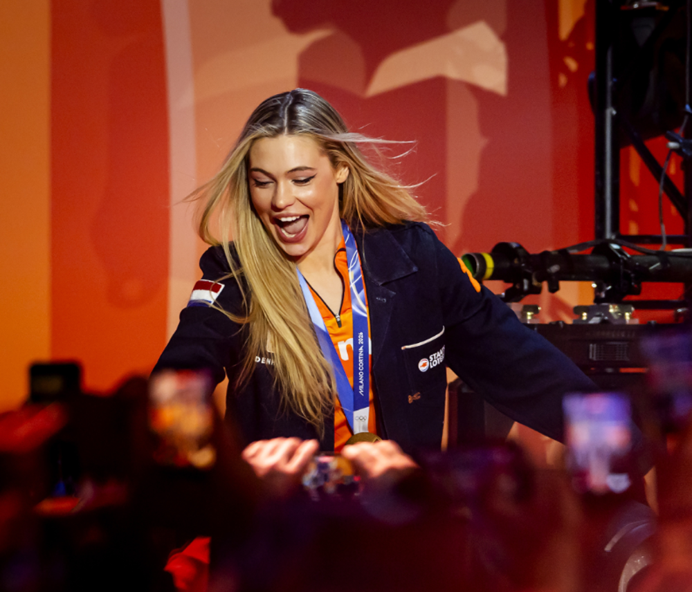 Jutta Leerdam Huldiging Teamnl Huis Milaan ANP