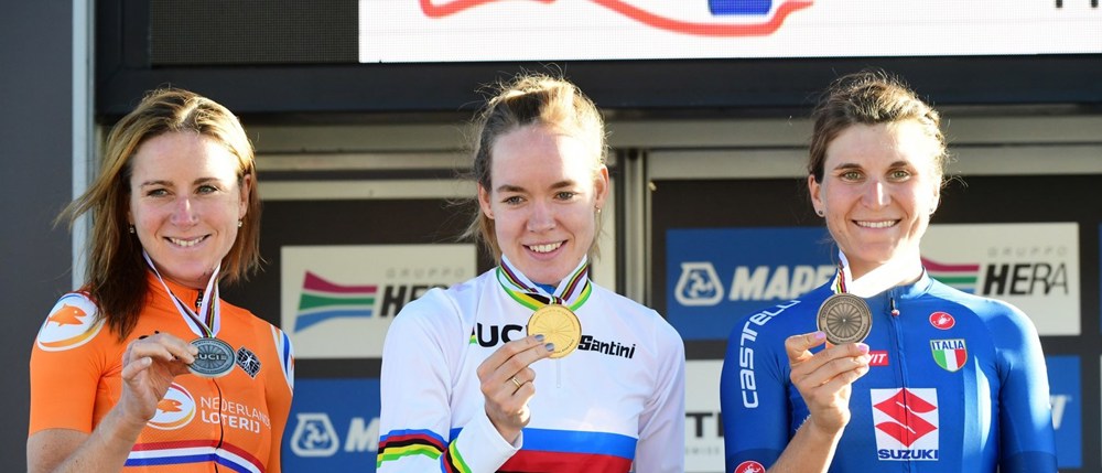 Podium WK Wielrennen 2020 Anna En Annemiek