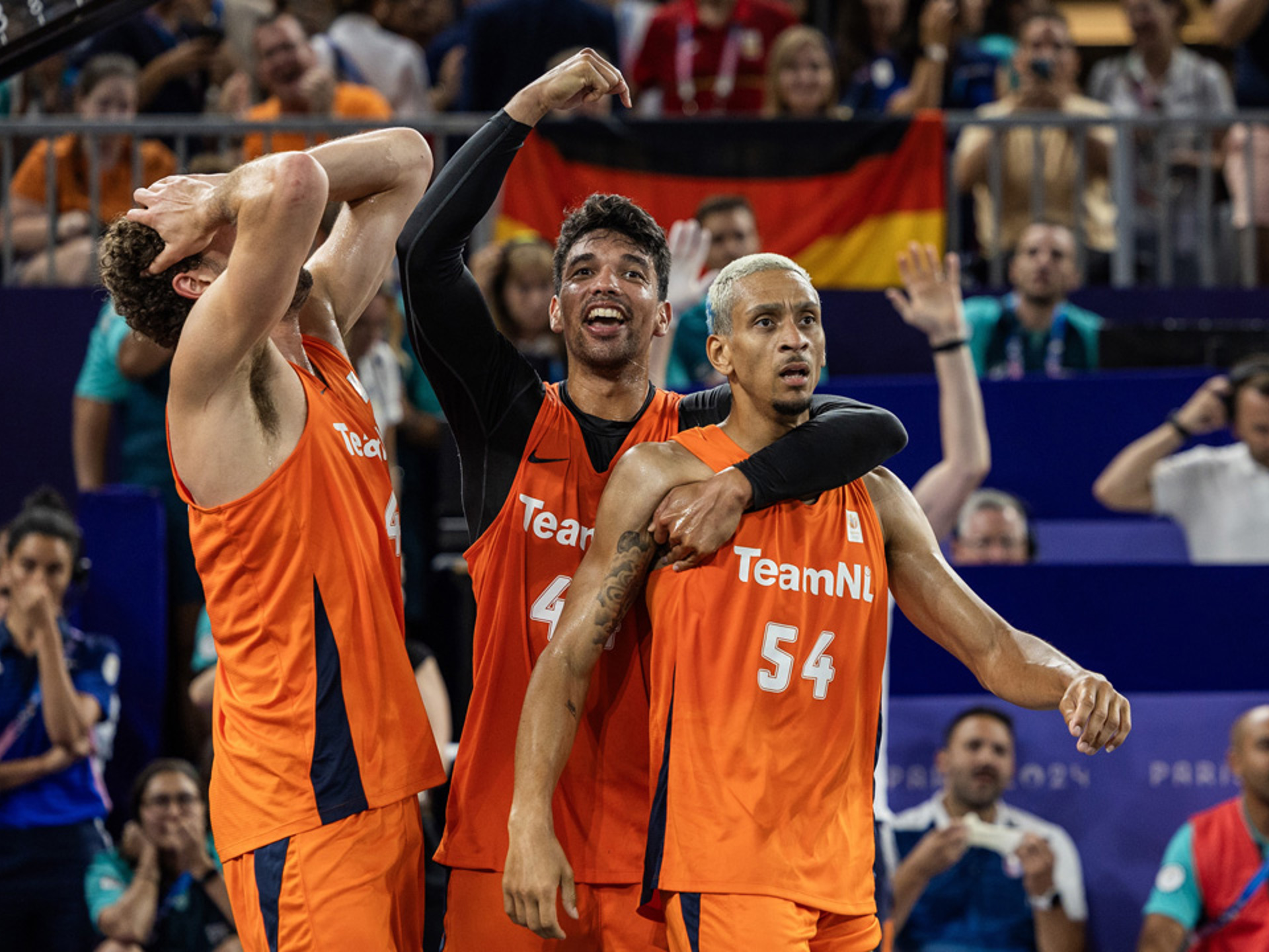 Jan Driessen, Arvin Slagter en Worthy de Jong  OS 2024 ANP 1080X720