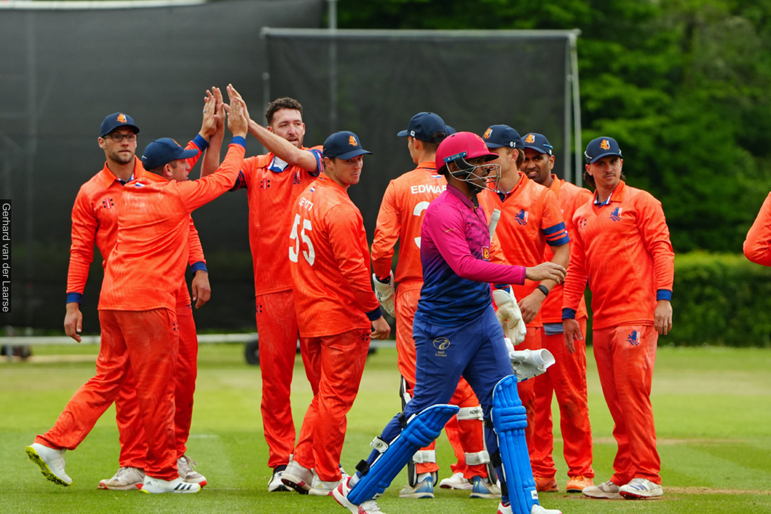 Cricket Mannen Celebrating KNCB Gerhard Vd Laarse 1080X720