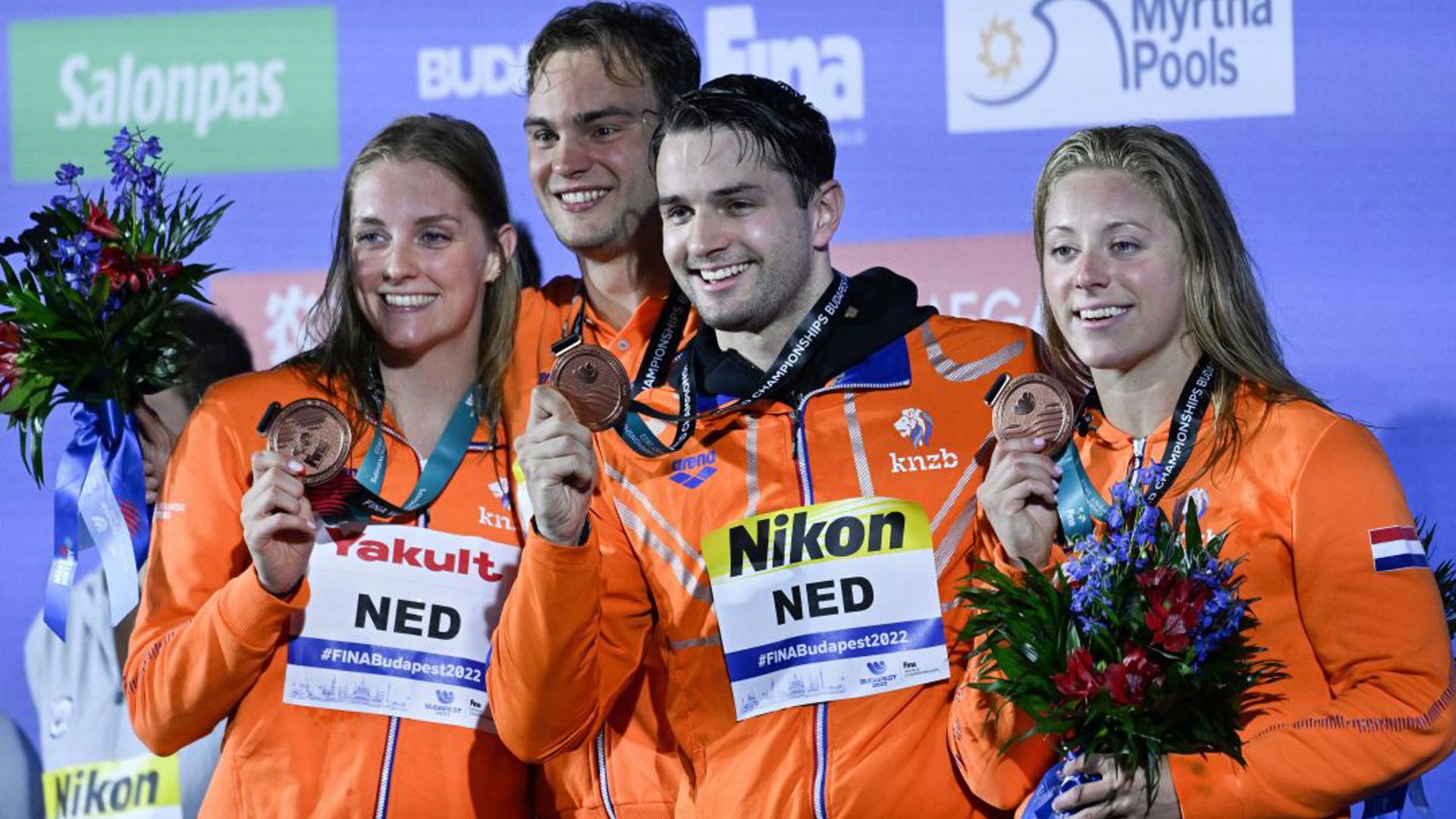 Arno Kamminga, Nyls Korstanje Marrit Steenbergen Kyra Toussaint WK 2022 ANP 1080X720