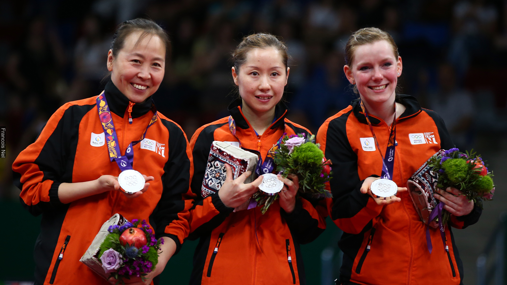 Lie Jiao Li Jie en Britt Eerland Baku 2015 GettyImages 477215994.jpg