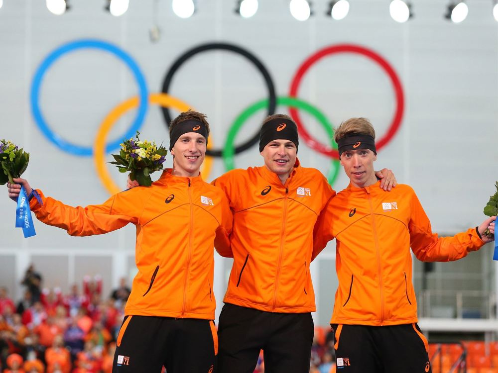 Podium 5km sochi Blokhuijsen kramer bergsma.jpg