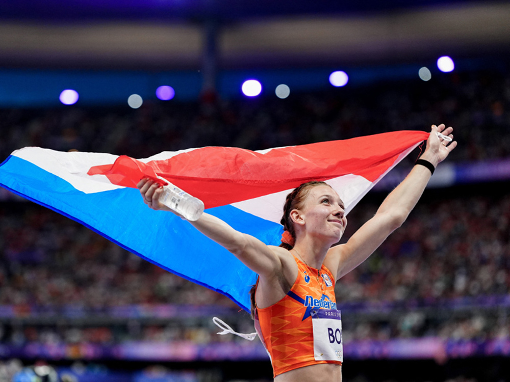 Femke Bol Vlag BSR AGENCY OS 2024 Uitsnede