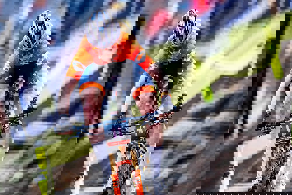 Puck Pieterse Actie WKMTB 2025 ANP