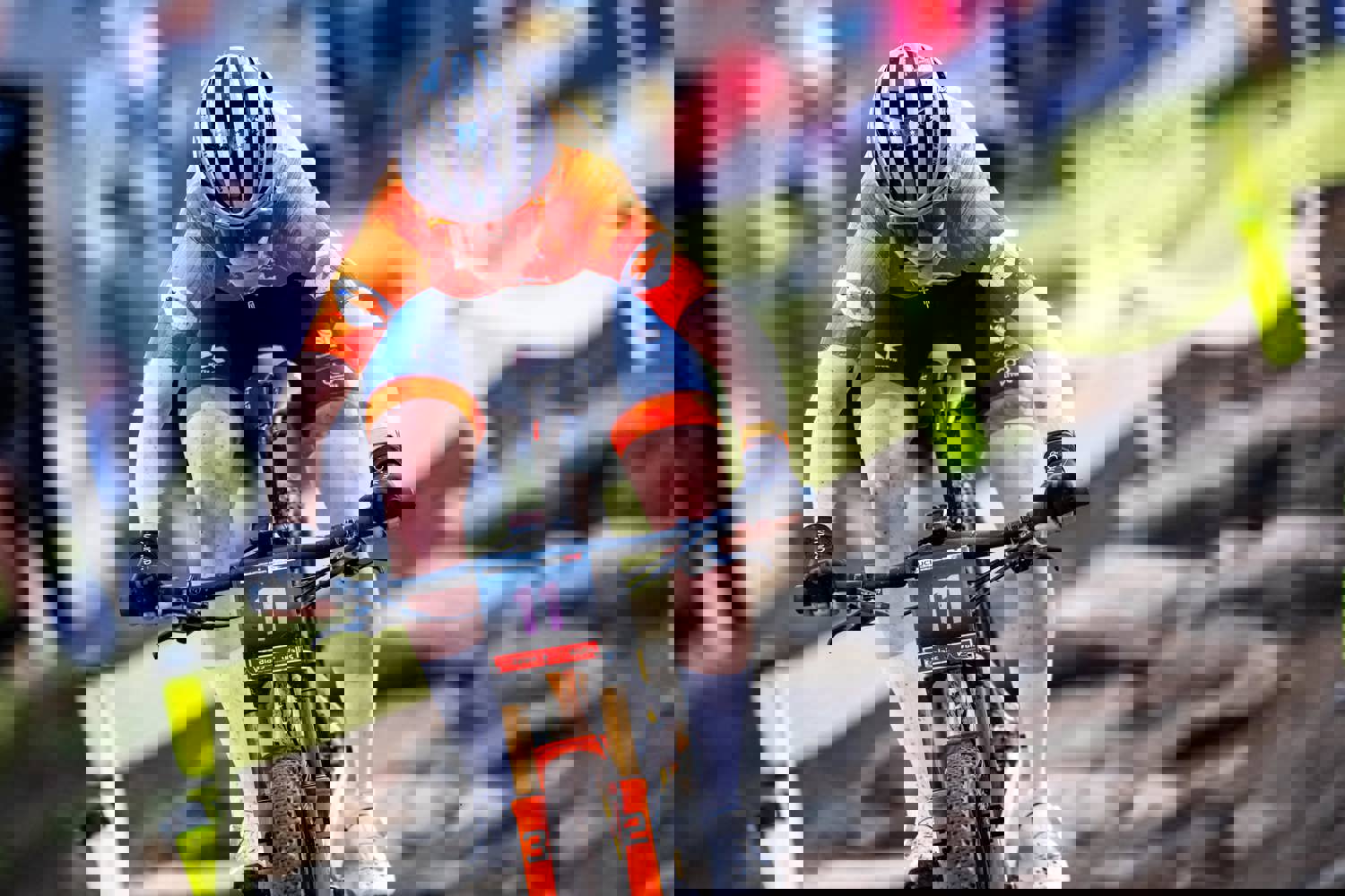 Puck Pieterse Actie WKMTB 2025 ANP