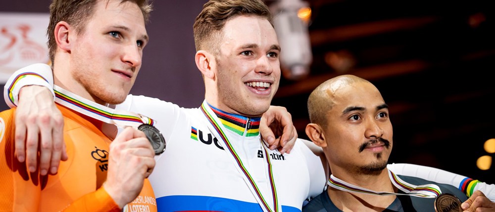 Podium Harrie Lavreysen En Jeffrey Hoogland Wk Sprint 2020