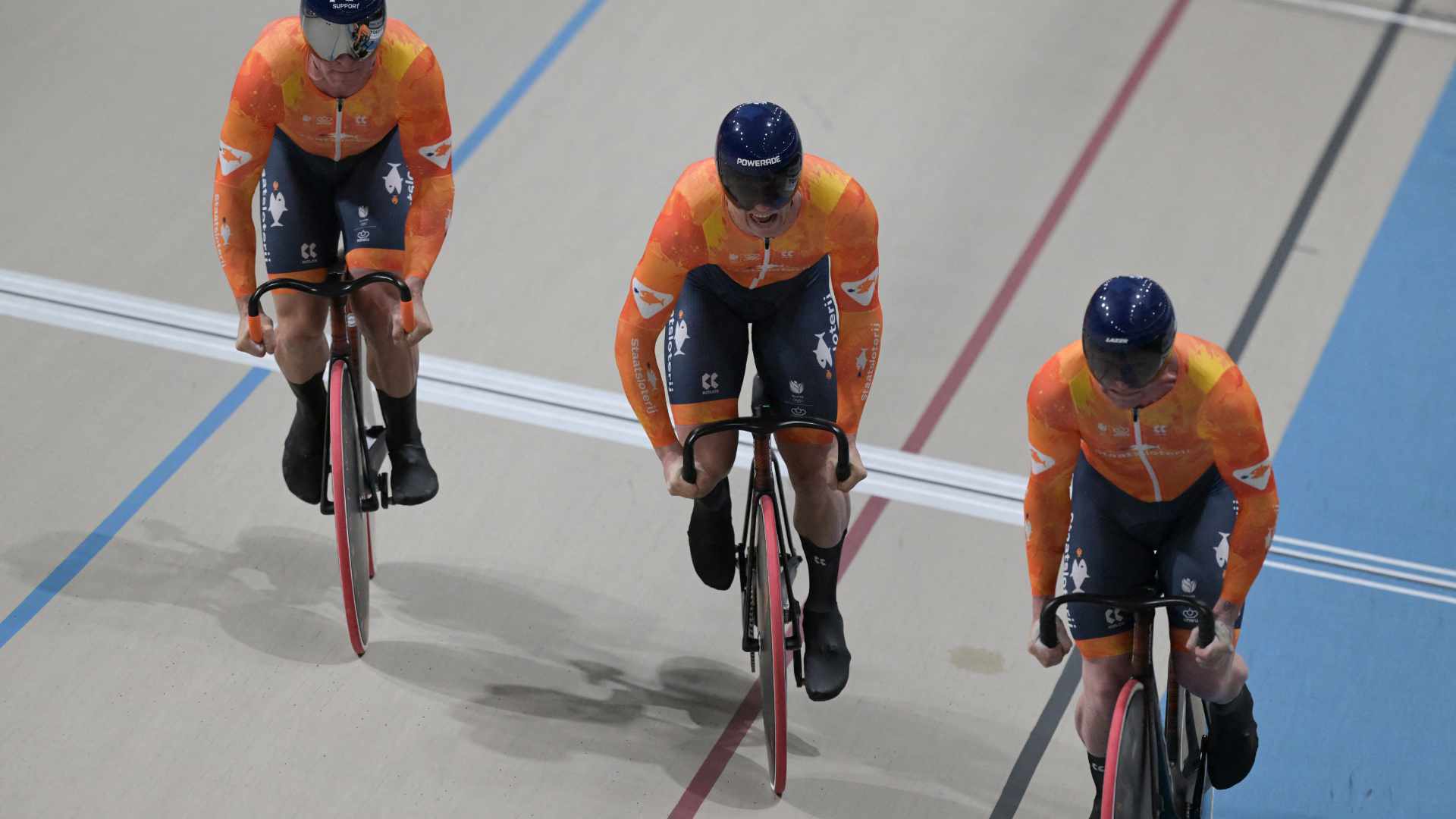 Jeffrey Hoogland Harrie Lavreysen Roy Van Der Berg ANP 2025 WK Baanwielrennen