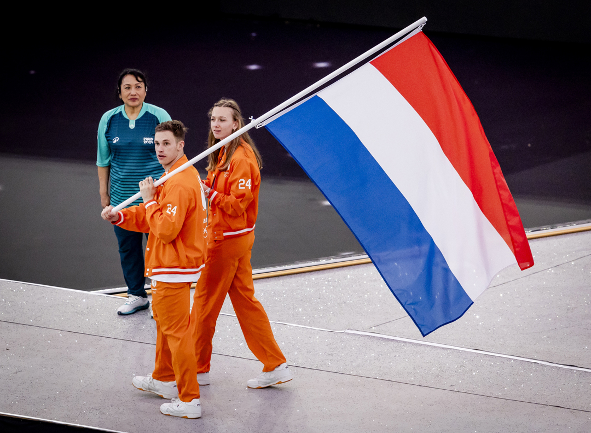 Femke Bol Lavreysen Vlag OS 2024 ANP 1080X780