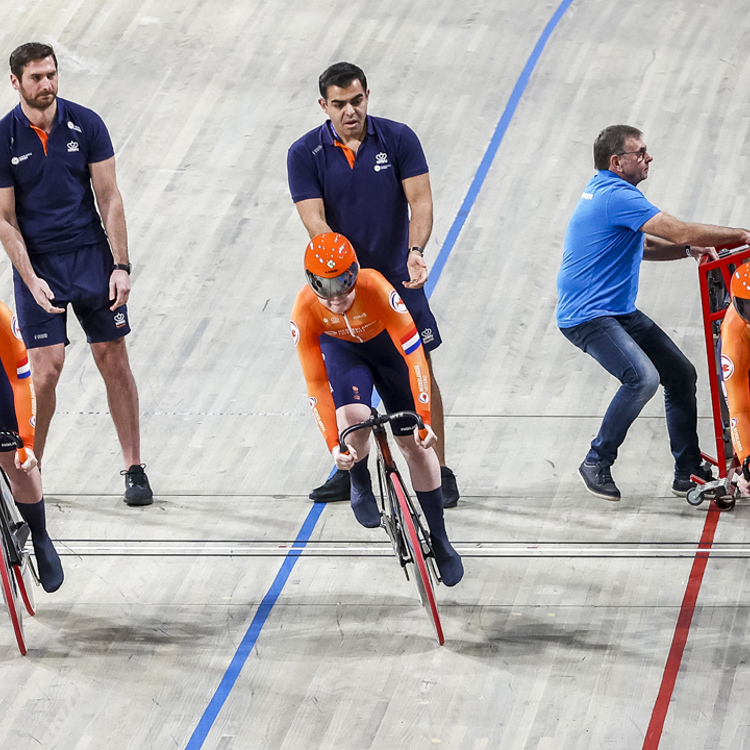 Kyra Lamberink, Steffie Van Der Peet, Hetty Van De Wouw Teamsprint EK 24 ANP 1080X720